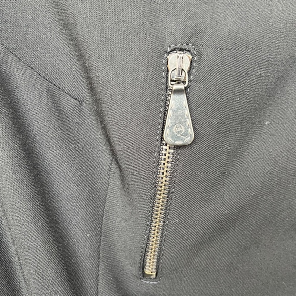 Alexander McQueen (42 IT) asymmetrical, wool long jacket, black, zippers, EUC. - Picture 7 of 16